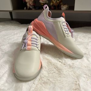 Clove Womens Nursing Shoes 9.5 Sneakers Healthcare Leather Gray Pink Purple New